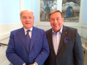 Achille Colombo Clerici con Paolo Grandi Pres. Associazione Carlo Cattaneo Lugano
